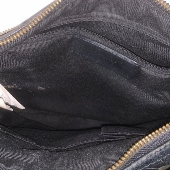 Danier Leather Small Black Messenger Style Crossbody Bag - Picture 6 of 7